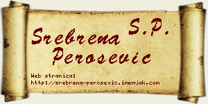 Srebrena Perošević vizit kartica
